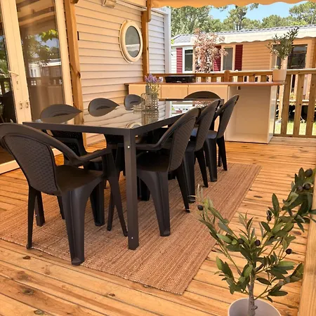 Parque de Campismo Les Embruns, Mobile 7 Pers, Climatisation, Espace Aquatique Et Plage, Cap Ferret *